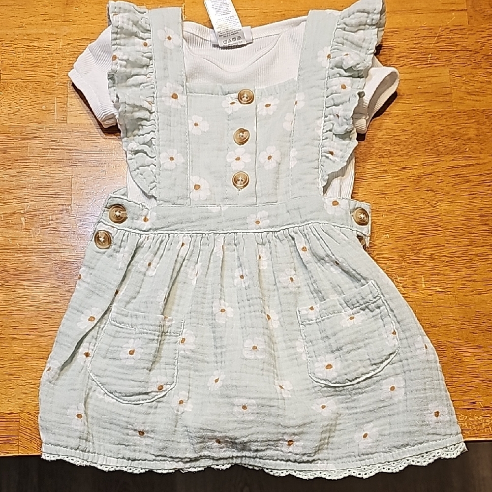 Baby Girl's Floral Dress with Ruffled Straps